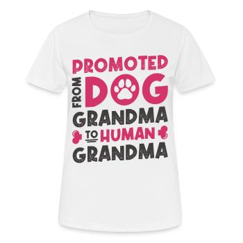 Grossesse annonce idée future grand-mère - T-shirt respirant Femme - blanc - Devant - AI Model Female 172 dark (172cm)