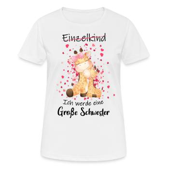 Einzelkind Tochter Ich Werde Große Schwester 2022 - Frauen T-Shirt atmungsaktiv - Weiß - Vorne - AI Model Female 172 dark (172cm)