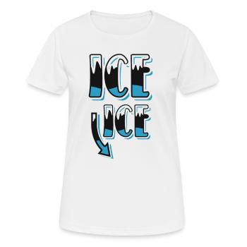 Annonce de grossesse - T-shirt respirant Femme - blanc - Devant - AI Model Female 172 dark (172cm)