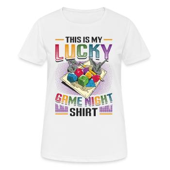 This Is My Lucky Brettspiel - Frauen T-Shirt atmungsaktiv - Weiß - Vorne - AI Model Female 172 dark (172cm)