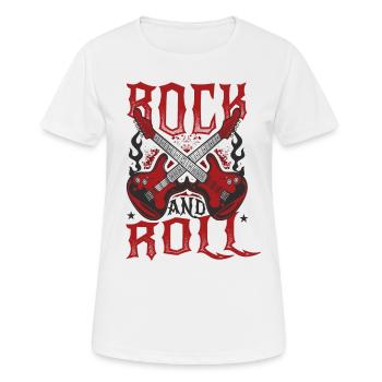 Rock'n'Roll - Women's Breathable T-Shirt - white - Front - AI Model Female 172 dark (172cm)