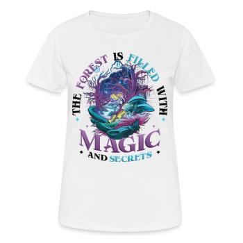 Wald voller Magie und Geheimnisse, Natur, Wandern - Frauen T-Shirt atmungsaktiv - Weiß - Vorne - AI Model Female 172 dark (172cm)