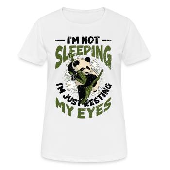 Je ne dors pas, je repose juste mes yeux. - T-shirt respirant Femme - blanc - Devant - AI Model Female 172 dark (172cm)
