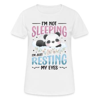 Je ne dors pas, je repose juste mes yeux. - T-shirt respirant Femme - blanc - Devant - AI Model Female 172 dark (172cm)