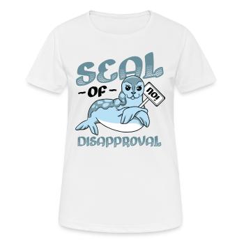 Sceau de rejet dire non. - T-shirt respirant Femme - blanc - Devant - AI Model Female 172 dark (172cm)