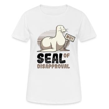 Sceau de rejet dire non. - T-shirt respirant Femme - blanc - Devant - AI Model Female 172 dark (172cm)