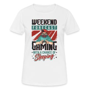 Jeu de prédiction de week-end avec une chance. - T-shirt respirant Femme - blanc - Devant - AI Model Female 172 dark (172cm)