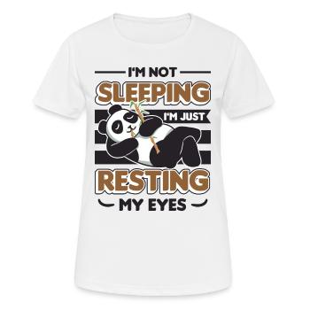Je ne dors pas, je repose juste mes yeux. - T-shirt respirant Femme - blanc - Devant - AI Model Female 172 dark (172cm)