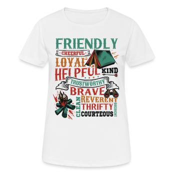 Scout Charaktereigenschaften Scouting - Frauen T-Shirt atmungsaktiv - Weiß - Vorne - AI Model Female 172 dark (172cm)