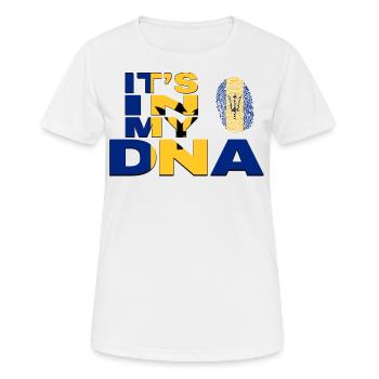 ITS IN MY DNA BARBADE - T-shirt respirant Femme - blanc - Devant - AI Model Female 172 dark (172cm)