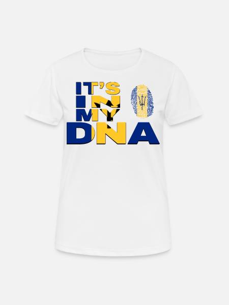 ITS IN MY DNA BARBADOS - Women's Breathable T-Shirt - white