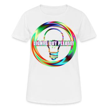 Éteignez la lumière de la lampe - T-shirt respirant Femme - blanc - Devant - AI Model Female 172 dark (172cm)