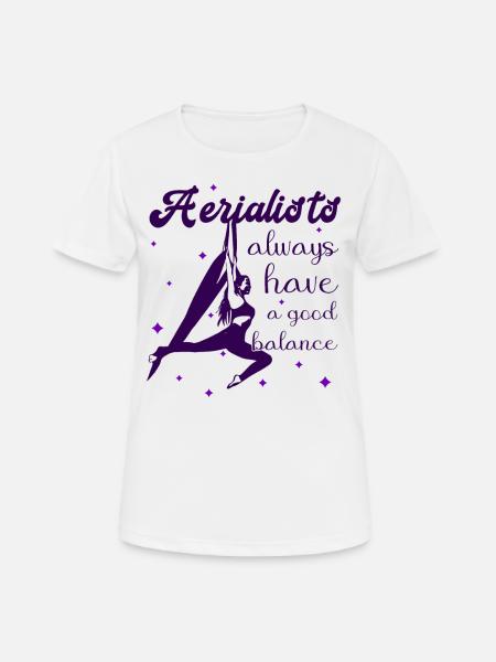Acrobatie aérienne sur soie Cirque Acrobatique - T-shirt respirant Femme - blanc