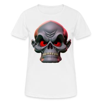 crâne grincheux - T-shirt respirant Femme - blanc - Devant - AI Model Female 172 dark (172cm)