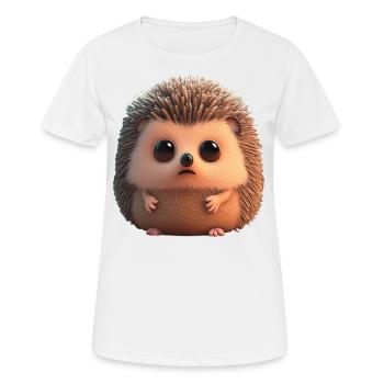 Mignon petit hérisson chibi - T-shirt respirant Femme - blanc - Devant - AI Model Female 172 dark (172cm)