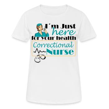 Prison nurse - Women's Breathable T-Shirt - white - Front - AI Model Female 172 dark (172cm)