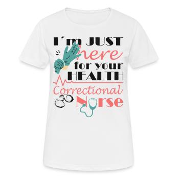 Prison nurse - Women's Breathable T-Shirt - white - Front - AI Model Female 172 dark (172cm)