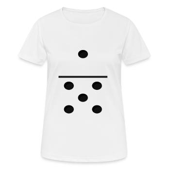 Domino Game Tile 1-5 - Lustiges Gruppenkostüm - Frauen T-Shirt atmungsaktiv - Weiß - Vorne - AI Model Female 172 dark (172cm)