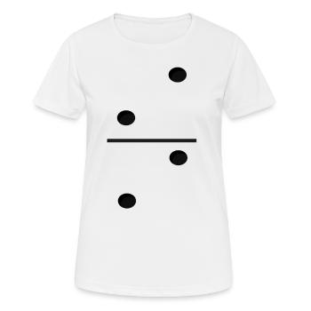 Domino Game Tile 2-2 - Lustiges Gruppenkostüm - Frauen T-Shirt atmungsaktiv - Weiß - Vorne - AI Model Female 172 dark (172cm)