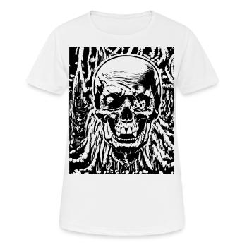Piraten-Fan-Schädel-Piraten-Schädel-Freibeuter-Segeln - Frauen T-Shirt atmungsaktiv - Weiß - Vorne - AI Model Female 172 dark (172cm)