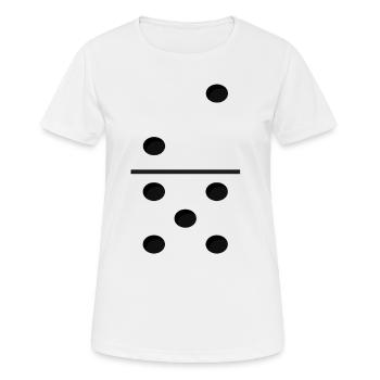 Domino Game Tile 2-5 - Lustiges Gruppenkostüm - Frauen T-Shirt atmungsaktiv - Weiß - Vorne - AI Model Female 172 dark (172cm)