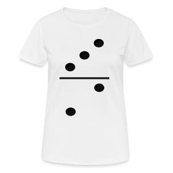 Domino Game Tile 3-2 - Lustiges Gruppenkostüm - Frauen T-Shirt atmungsaktiv - Weiß - Vorne - AI Model Female 172 dark (172cm)