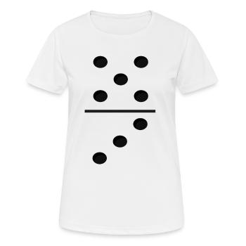 Domino Game Tile 5-3 - Drôle de costume de groupe - T-shirt respirant Femme - blanc - Devant - AI Model Female 172 dark (172cm)