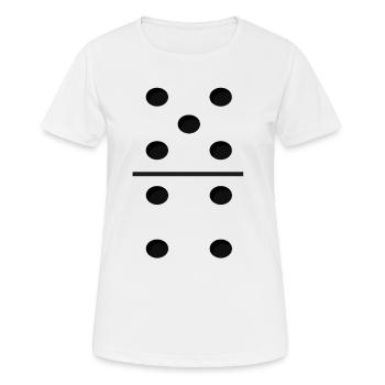 Domino Game Tile 5-4 - Lustiges Gruppenkostüm - Frauen T-Shirt atmungsaktiv - Weiß - Vorne - AI Model Female 172 dark (172cm)