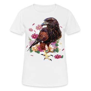 Der rot-schwarze Adler - Frauen T-Shirt atmungsaktiv - Weiß - Vorne - AI Model Female 172 dark (172cm)