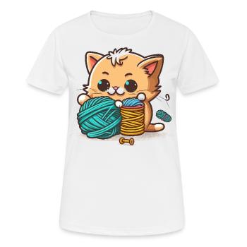 Plaisir flou - T-shirt respirant Femme - blanc - Devant - AI Model Female 172 dark (172cm)