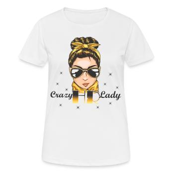 Crazy HR Lady - Ressources humaines - T-shirt respirant Femme - blanc - Devant - AI Model Female 172 dark (172cm)