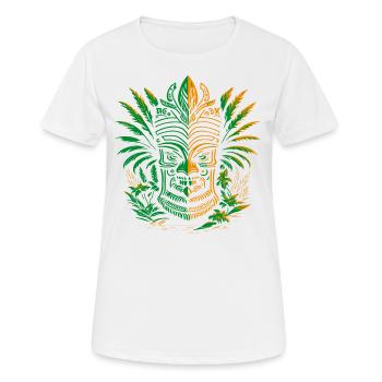 Tiki Mask Hawaii | Aloha Vibes - T-shirt respirant Femme - blanc - Devant - AI Model Female 172 dark (172cm)
