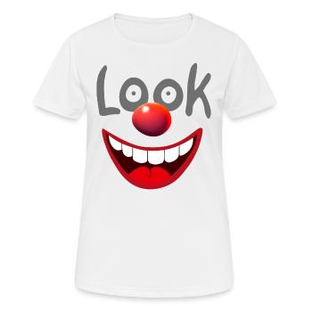 Clown Look - Women's Breathable T-Shirt - white - Front - AI Model Female 172 dark (172cm)