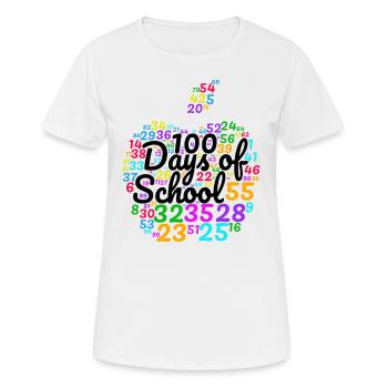 100th Day of School Costume 100 School Days - Women's Breathable T-Shirt - white - Front - AI Model Female 172 dark (172cm)