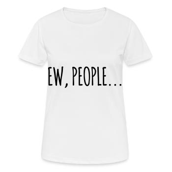 Ew People - Frauen T-Shirt atmungsaktiv - Weiß - Vorne - AI Model Female 172 dark (172cm)