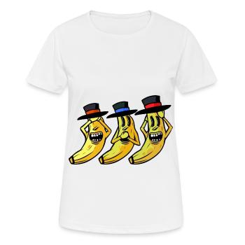 Gentleman Banana Hat Sir Mister Fruit Fruit Hat - T-shirt respirant Femme - blanc - Devant - AI Model Female 172 dark (172cm)