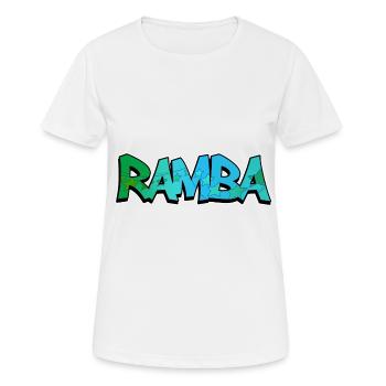 Ramba Zamba Partnerlook - Frauen T-Shirt atmungsaktiv - Weiß - Vorne - AI Model Female 172 dark (172cm)