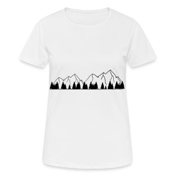 Paysage de montagne montagne montagnes paysage - T-shirt respirant Femme - blanc - Devant - AI Model Female 172 dark (172cm)