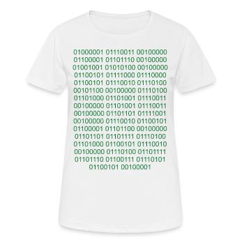 Binärcode Informatiker Nerd - Frauen T-Shirt atmungsaktiv - Weiß - Vorne - AI Model Female 172 dark (172cm)