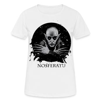 Tee shirt Nosferatu Vampire Classic Horror Noir - T-shirt respirant Femme - blanc - Devant - AI Model Female 172 dark (172cm)