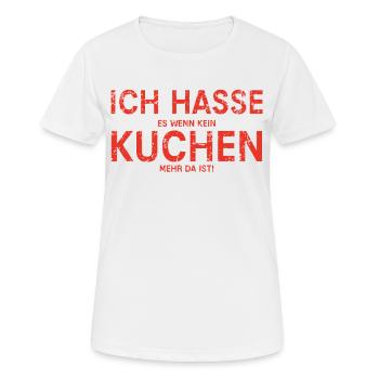 Kuchen - Frauen T-Shirt atmungsaktiv - Weiß - Vorne - AI Model Female 172 dark (172cm)