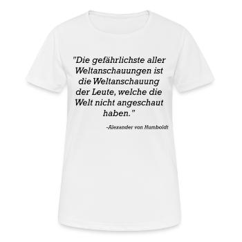 Alexander von Humboldt - Women's Breathable T-Shirt - white - Front - AI Model Female 172 dark (172cm)