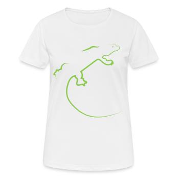 Echse - Frauen T-Shirt atmungsaktiv - Weiß - Vorne - AI Model Female 172 dark (172cm)