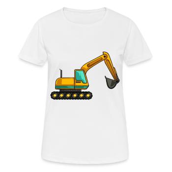 Excavator Dredge Driver Worker Funny Gift - Women's Breathable T-Shirt - white - Front - AI Model Female 172 dark (172cm)