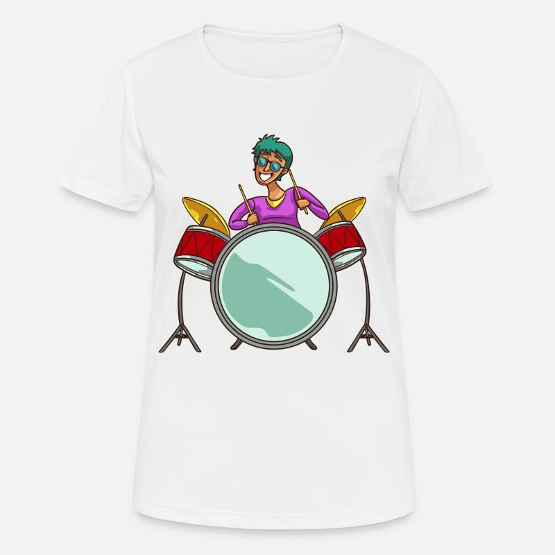 Drums Drum Drummer Player Gift - Women's Breathable T-Shirt - white