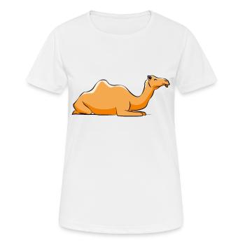 Kamel Kamele Tierliebe Liebhaber Geschenk - Frauen T-Shirt atmungsaktiv - Weiß - Vorne - AI Model Female 172 dark (172cm)