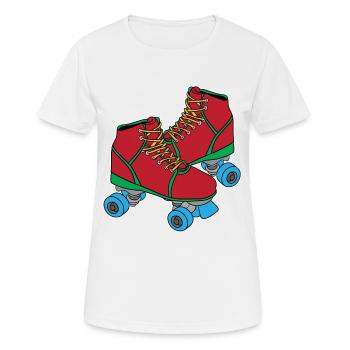 Roller Roller Roller 70 80 cadeau - T-shirt respirant Femme - blanc - Devant - AI Model Female 172 dark (172cm)