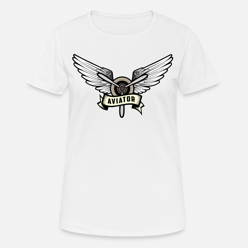 Pilot aviator - Women's Breathable T-Shirt - white