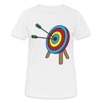 Bogenschießen Pfeil und Bogen Langbogen Geschenk - Frauen T-Shirt atmungsaktiv - Weiß - Vorne - AI Model Female 172 dark (172cm)