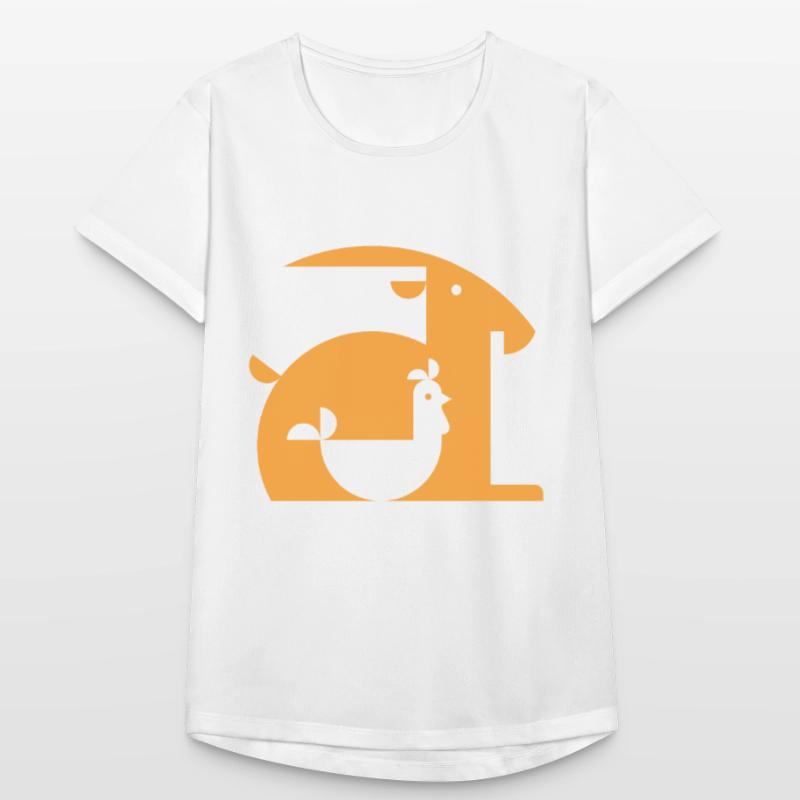 Ziege oder Hahn Illusion Optik Täuschung Geschenk Frauen T-Shirt atmungsaktiv